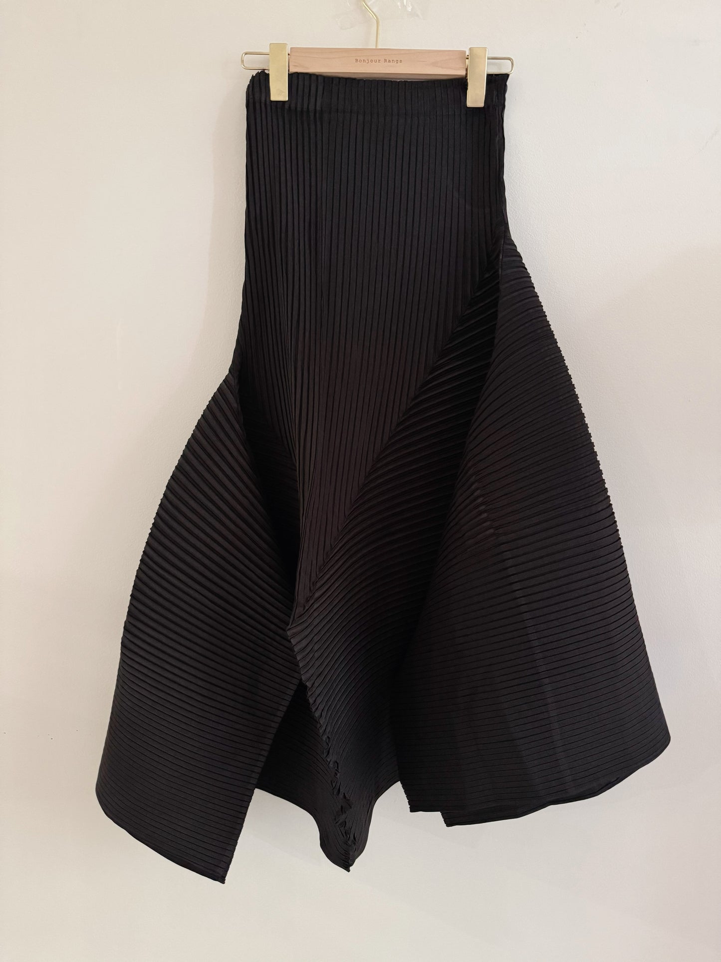 Pleated Draped Asymmetric Skirt