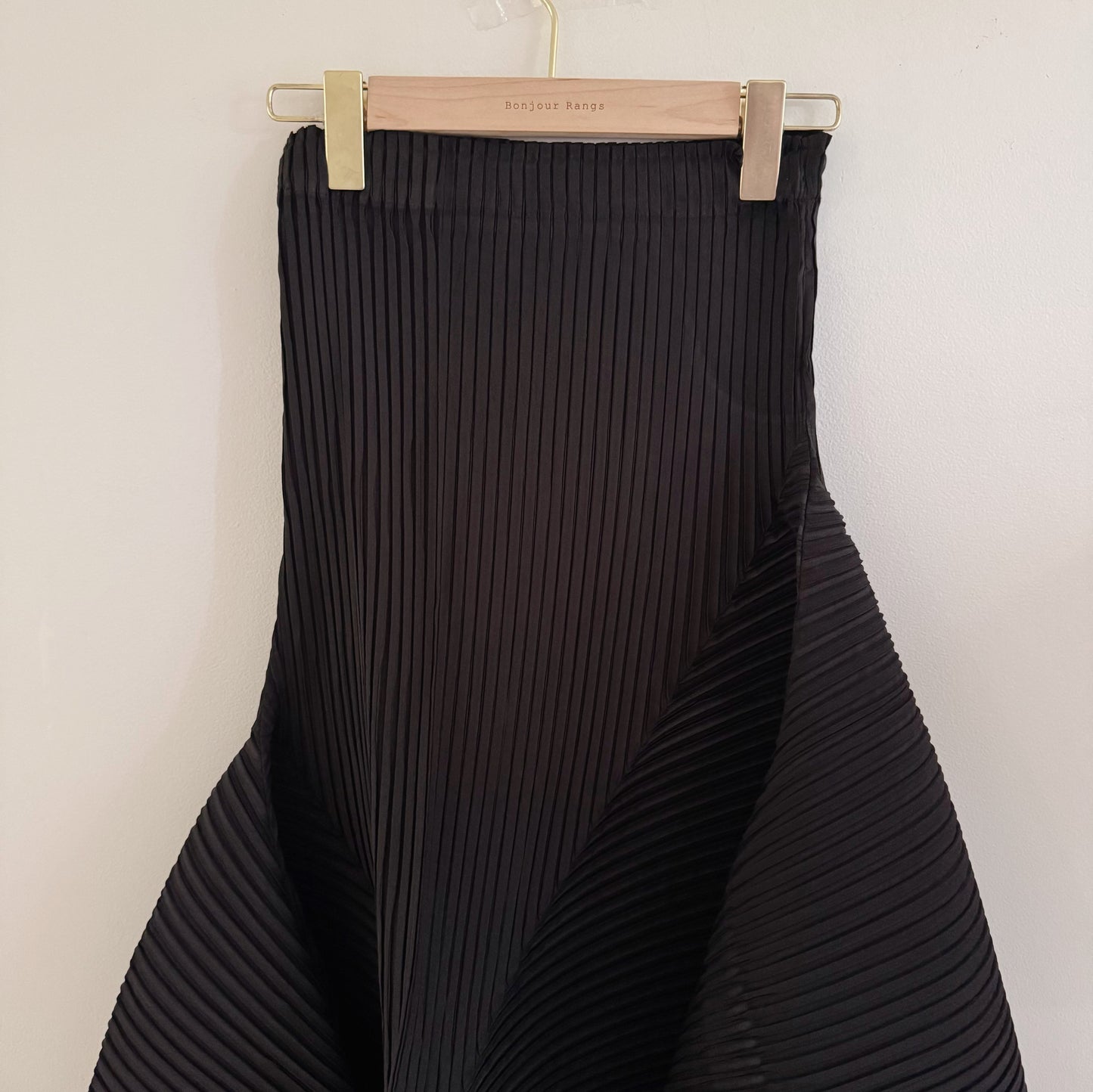 Pleated Draped Asymmetric Skirt