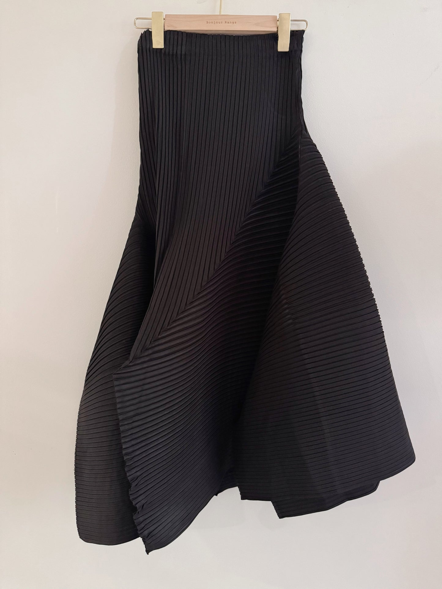 Pleated Draped Asymmetric Skirt