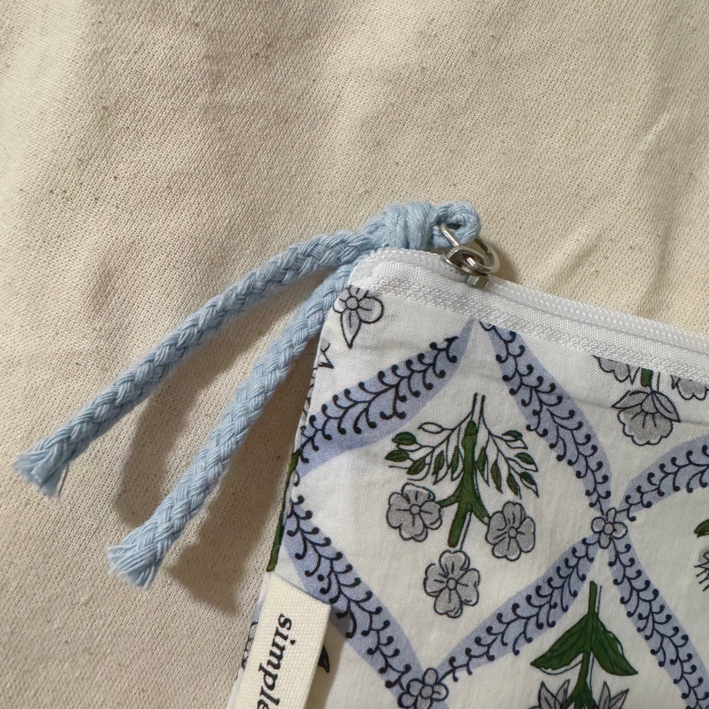 French Floral Fabric Pouch (Red,Blue,Navy, Gray)