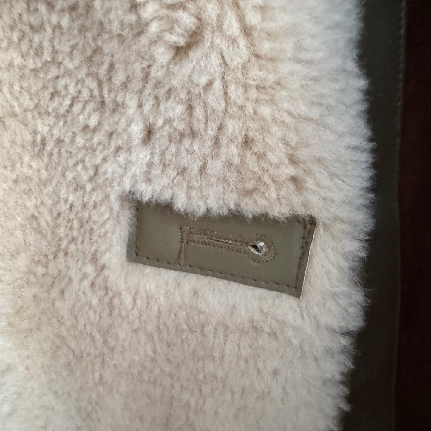 Reversible shearling jacket (brown, black)