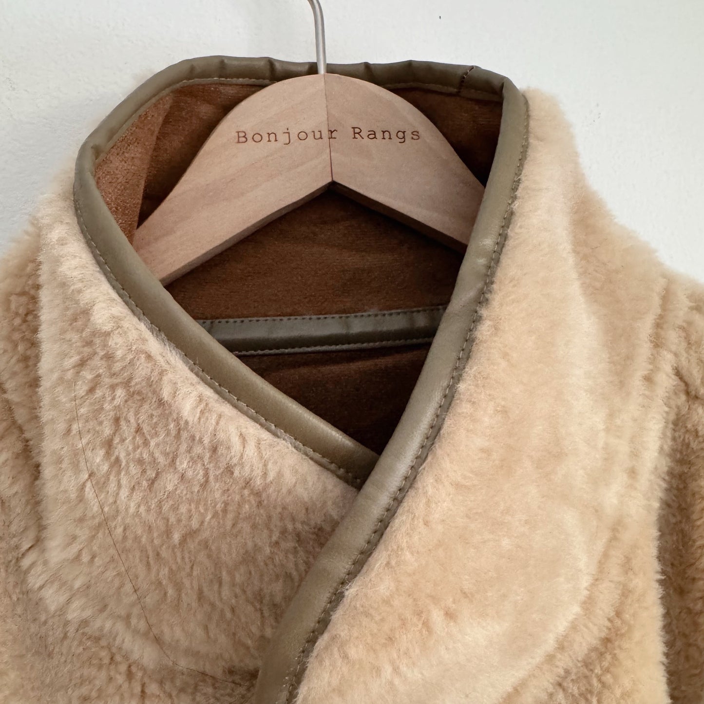 Reversible shearling jacket (brown, black)