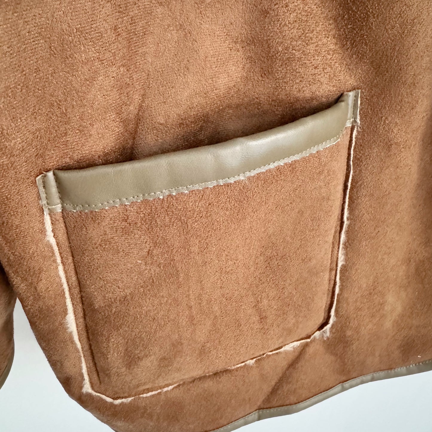 Reversible shearling jacket (brown, black)