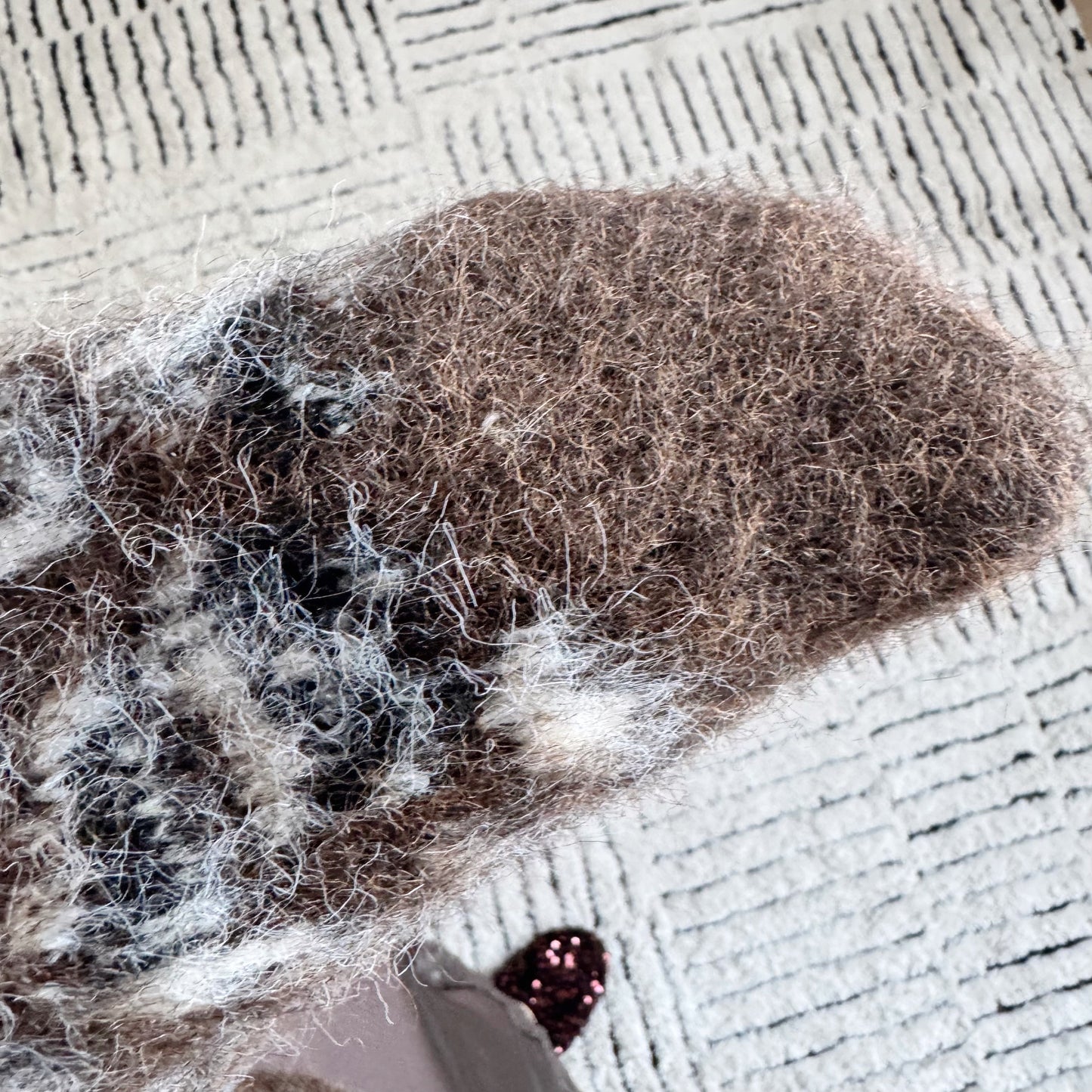 Oversized Leopard Print Cardigan (ivory , brown)