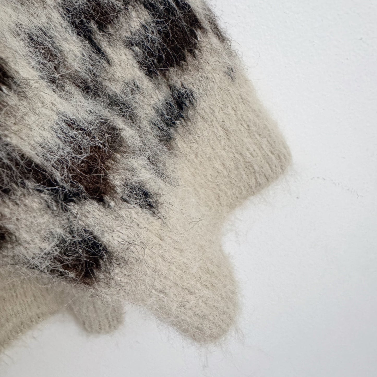 Oversized Leopard Print Cardigan (ivory , brown)