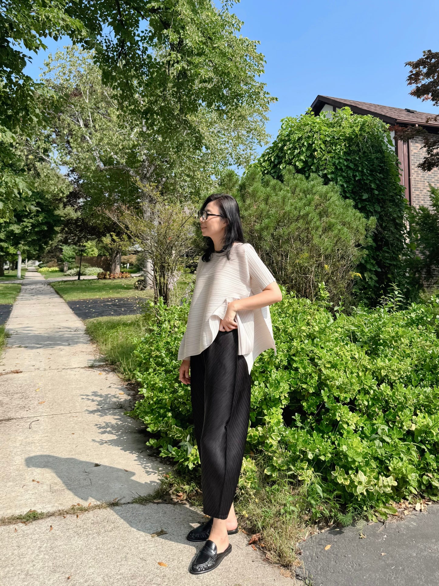 Pleated Draped Balloon Pants (black, brown, gray)
