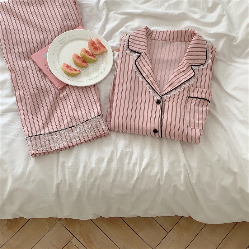 Pink Lace Pajama Set