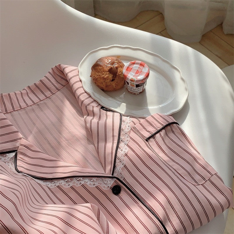 Pink Lace Pajama Set