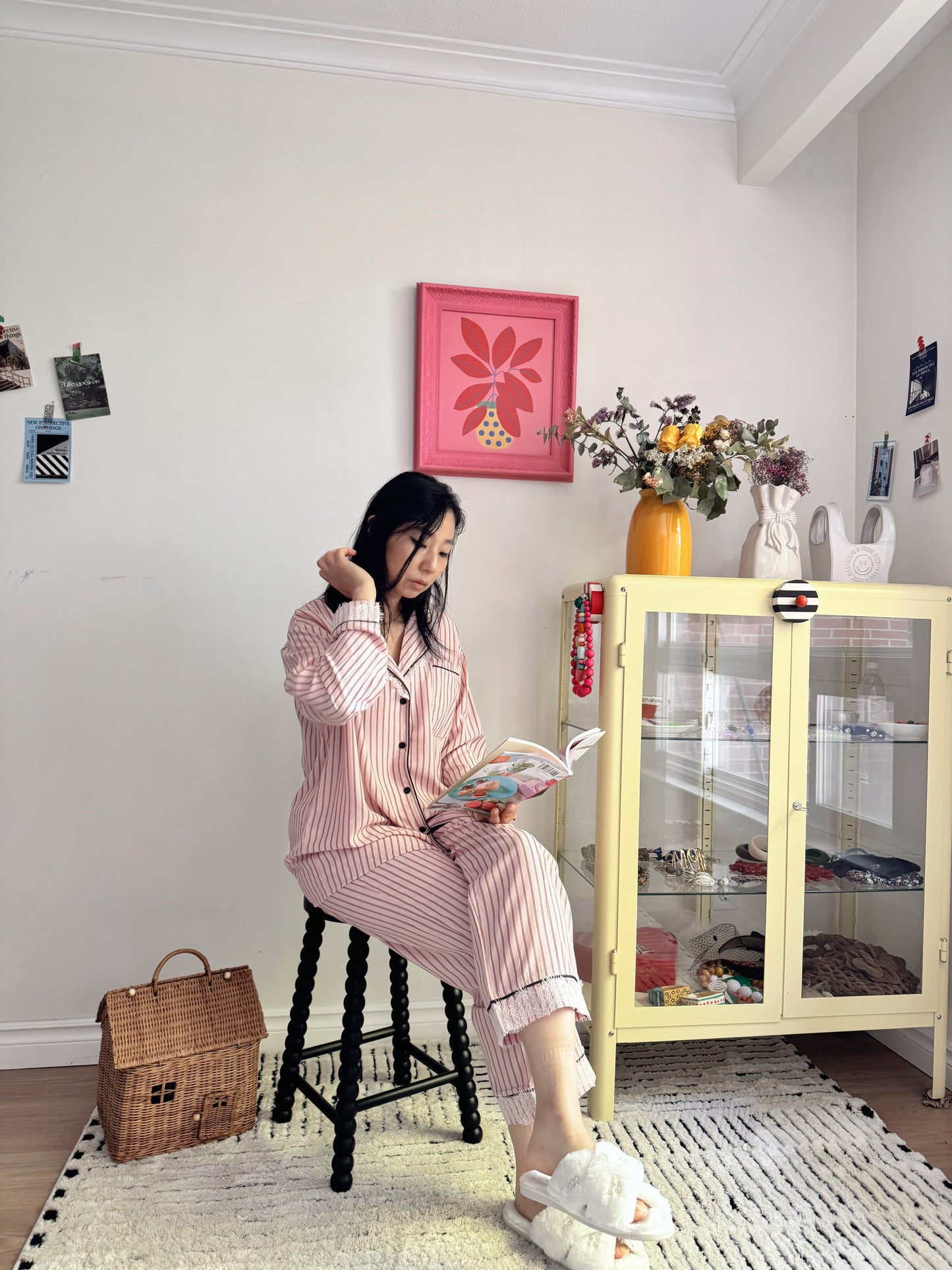 Pink Lace Pajama Set