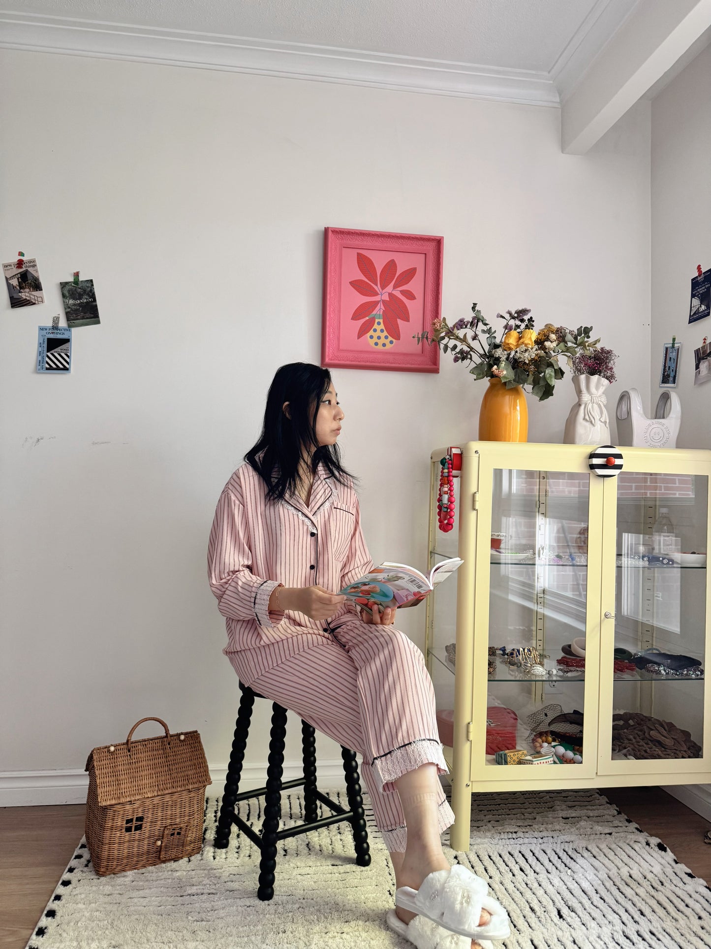 Pink Lace Pajama Set