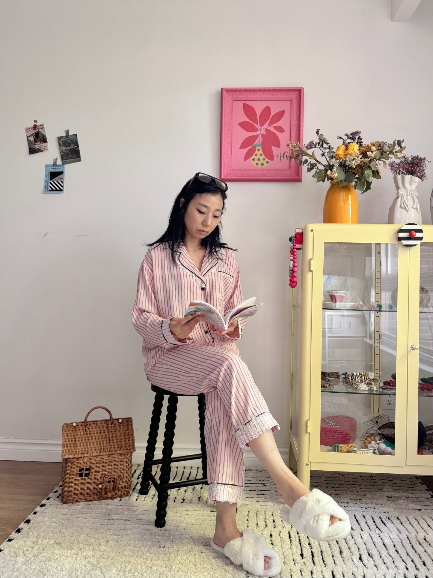 Pink Lace Pajama Set