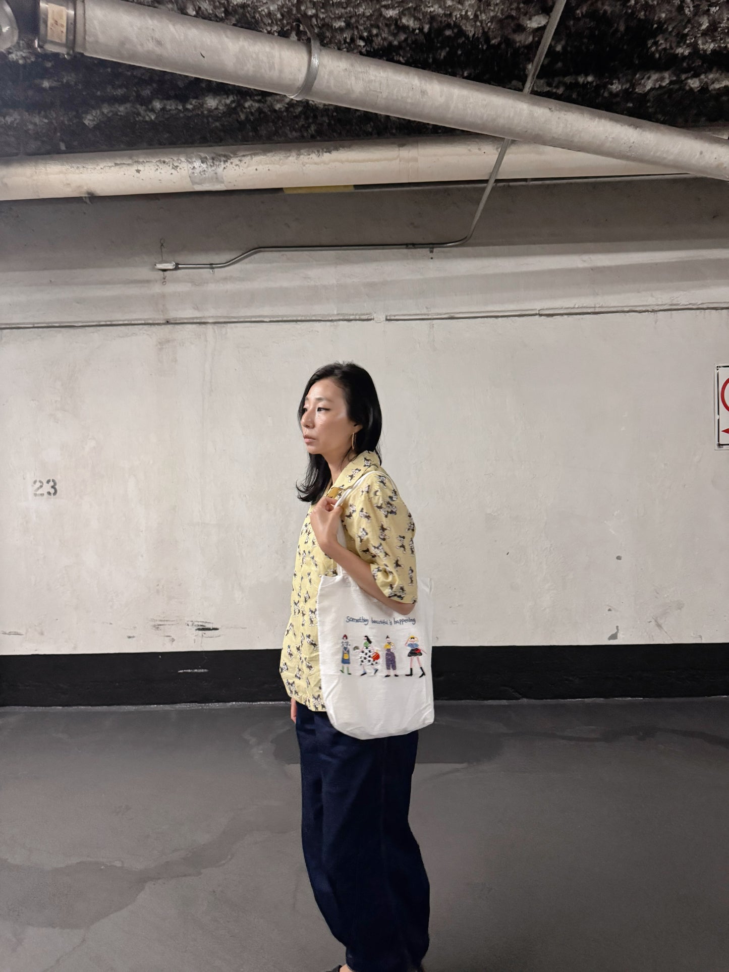 Something Beautiful Embroidered Tote Bag