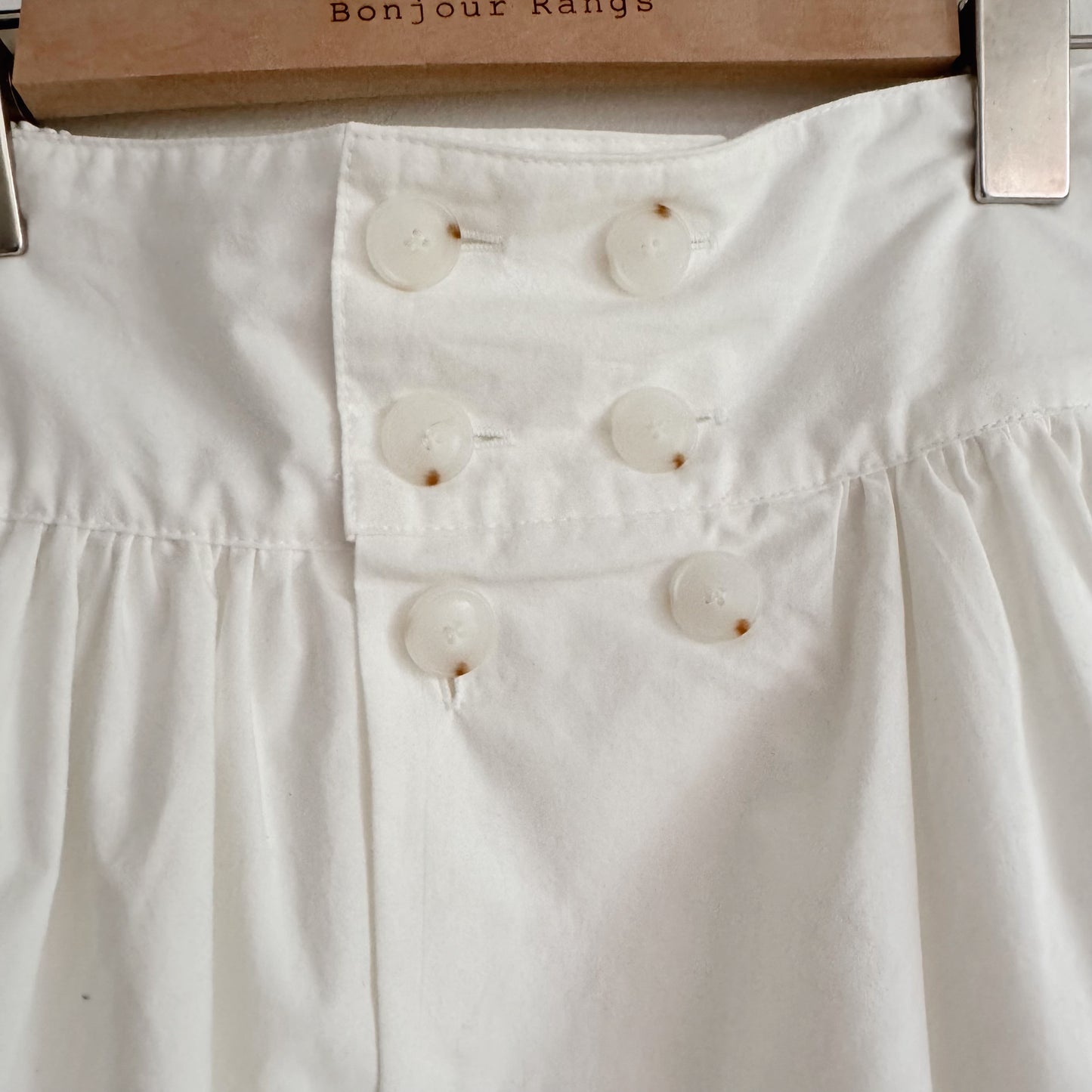Double Button Skirt(  Beige, ivory, black)