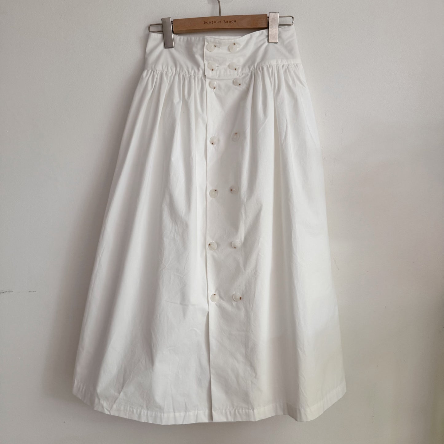 Double Button Skirt(  Beige, ivory, black)