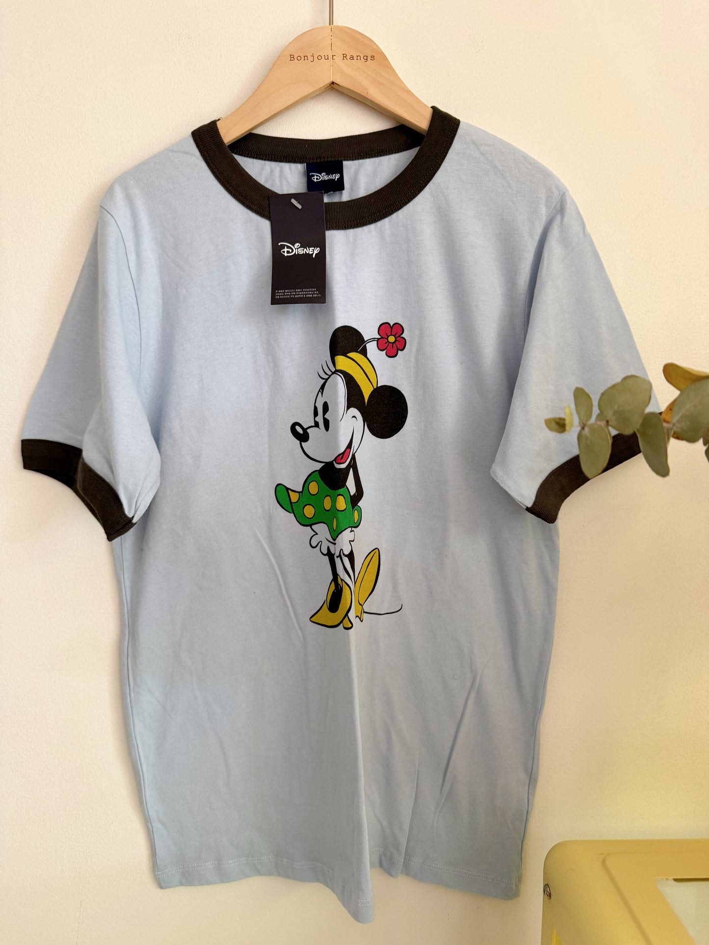 Retro Minnie Ringer Tee (white, blue)