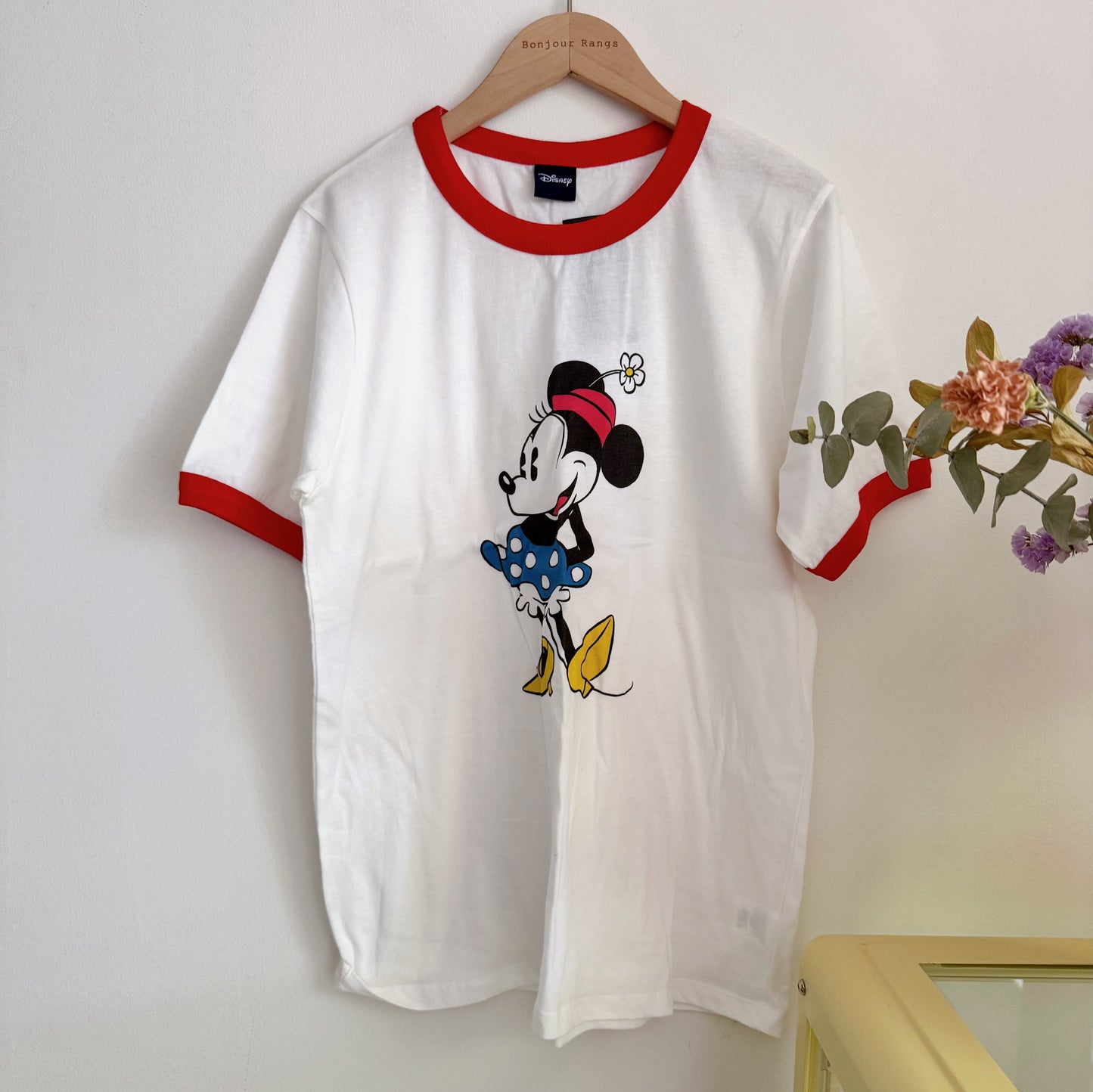 Retro Minnie Ringer Tee (white, blue)