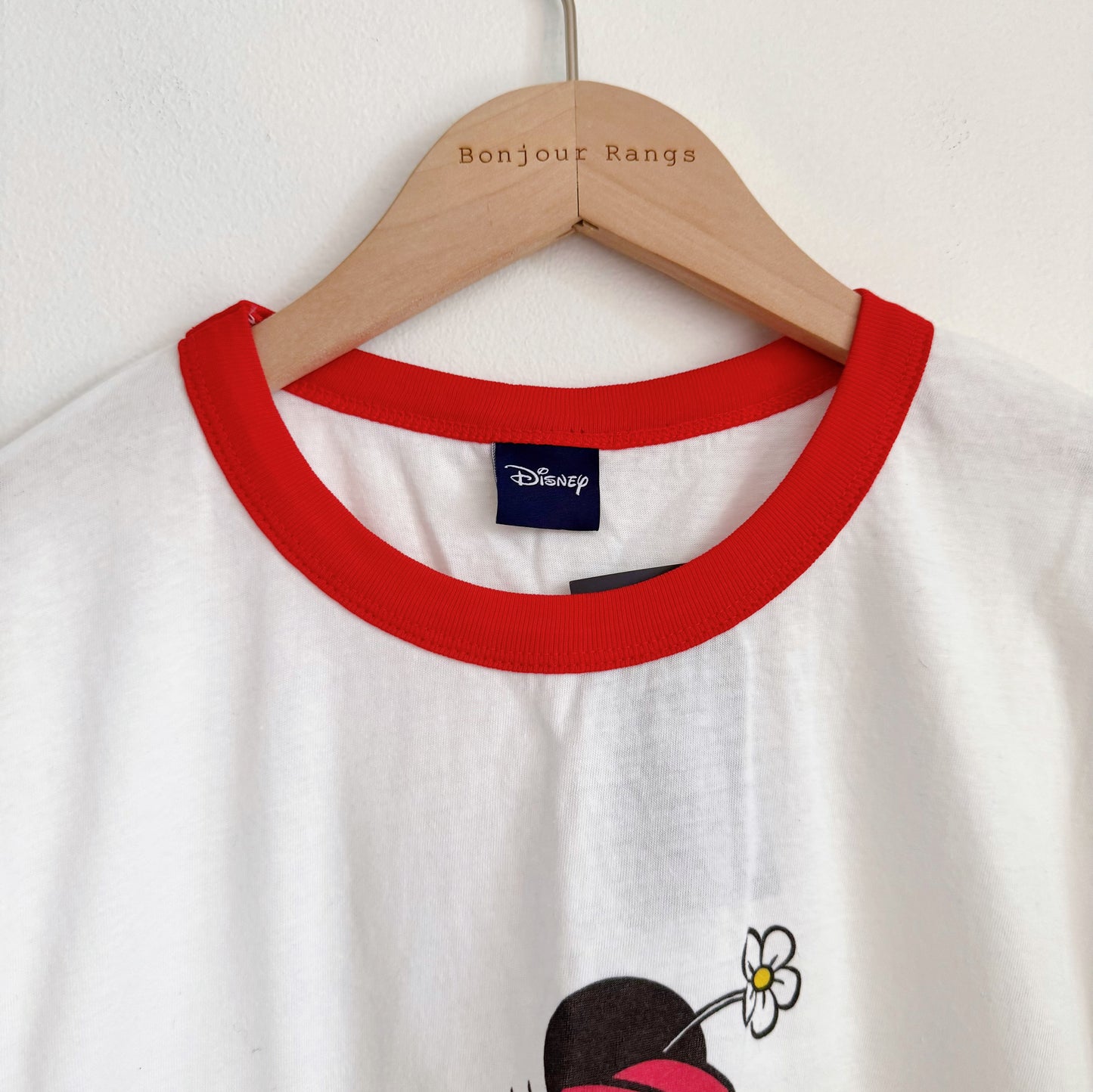 Retro Minnie Ringer Tee (white, blue)