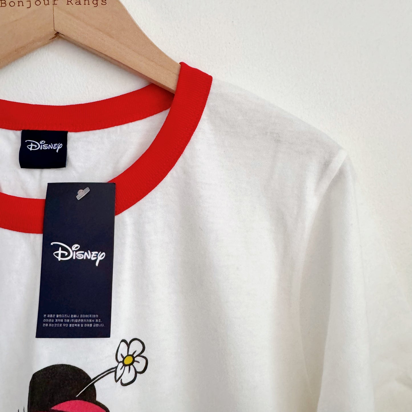 Retro Minnie Ringer Tee (white, blue)