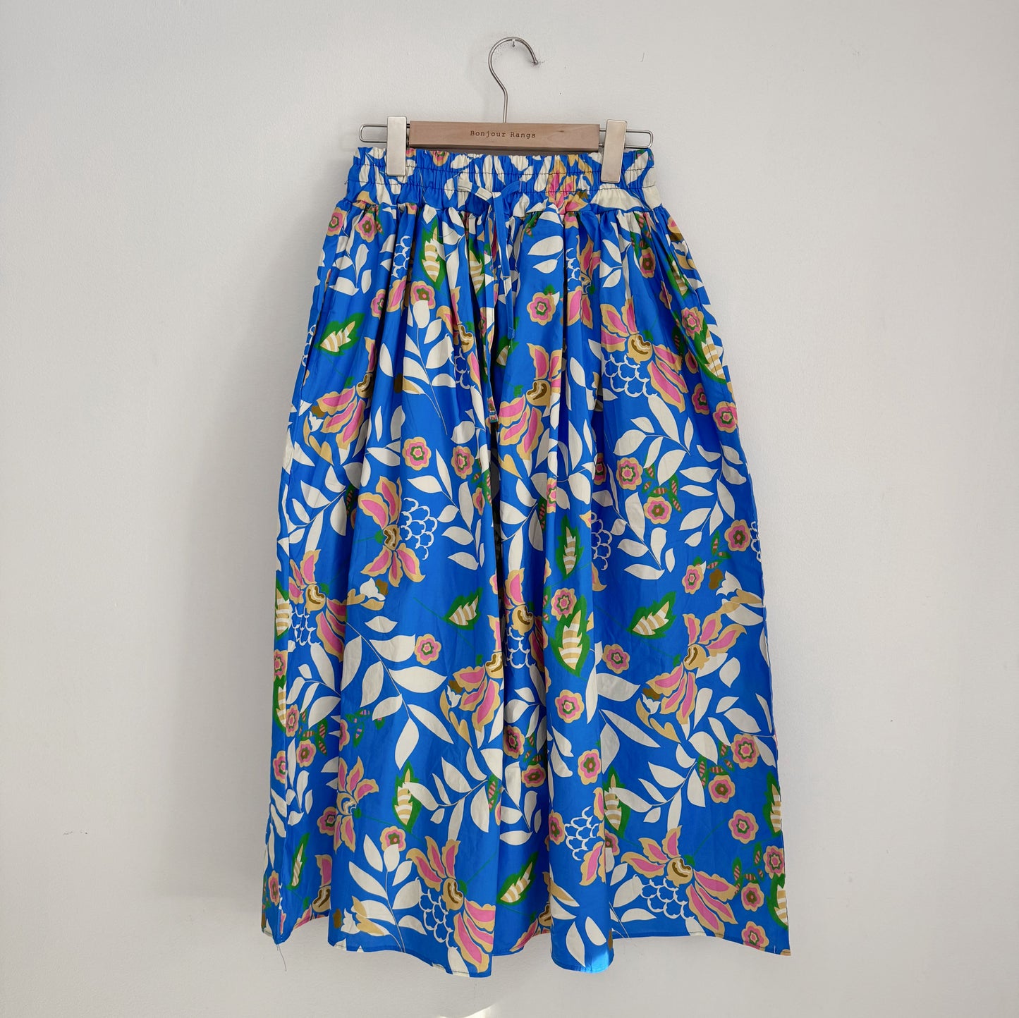 Flower banding skirt (blue, navy)