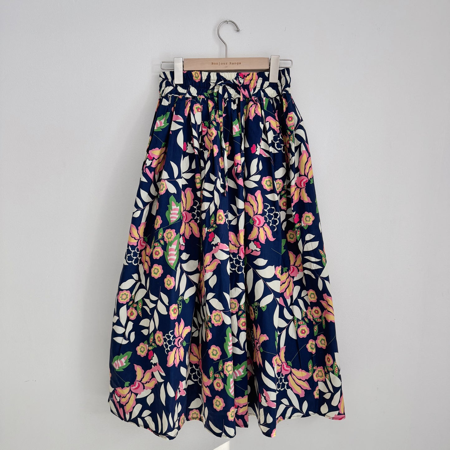 Flower banding skirt (blue, navy)