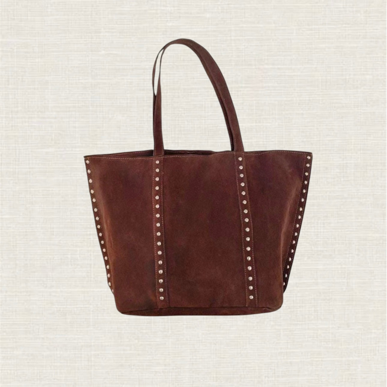 suede studded shoulder bag (brown, red, black)