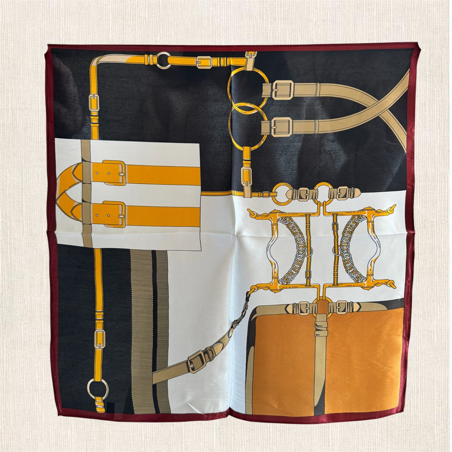 100% silk Heritage Belt Square Scarf