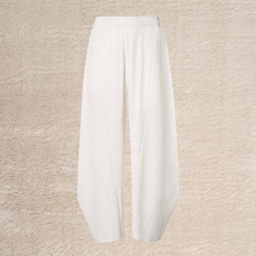 Glow Pleated Balloon Pants(brick, ivory, black)