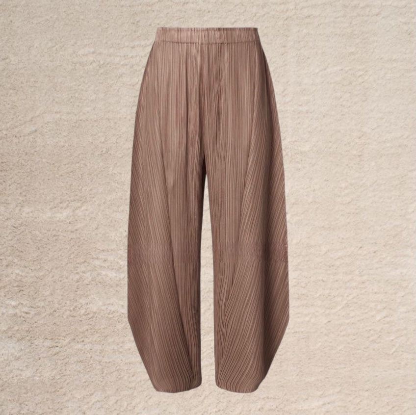 Glow Pleated Balloon Pants(brick, ivory, black)