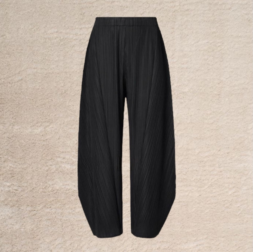 Glow Pleated Balloon Pants(brick, ivory, black)