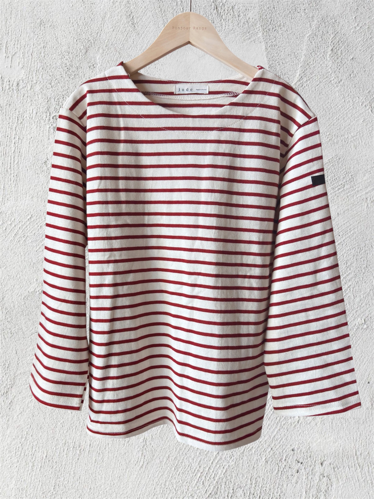 FRENCH STRIPE TOP (burgundy, navy)