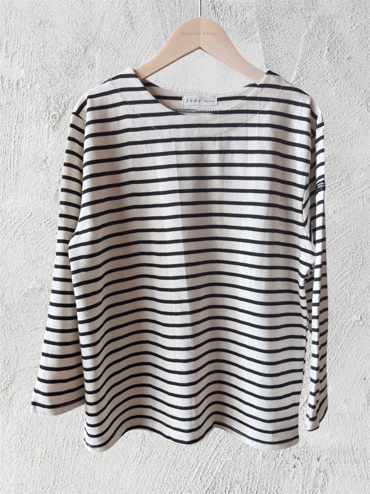 FRENCH STRIPE TOP (burgundy, navy)