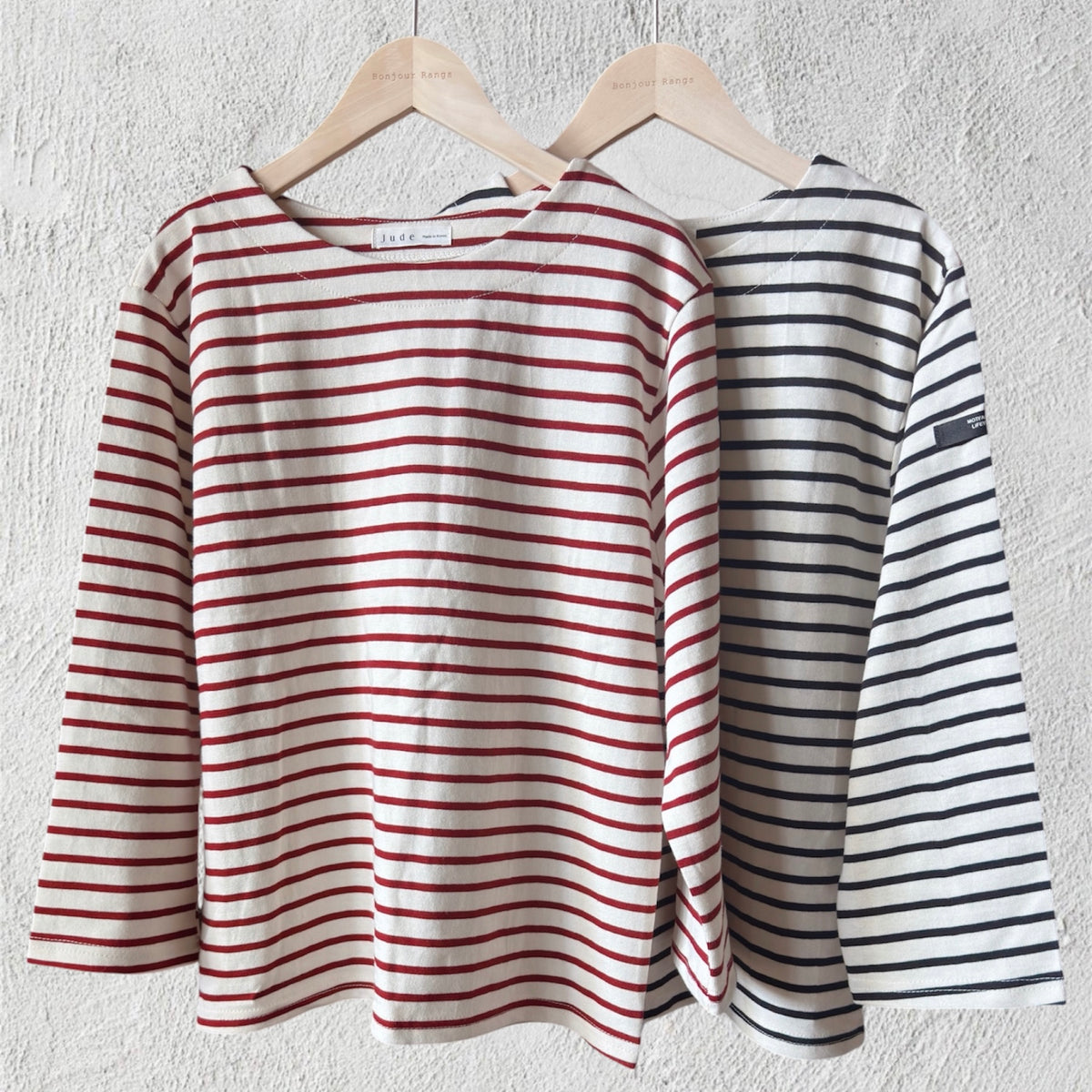 FRENCH STRIPE TOP (burgundy, navy)